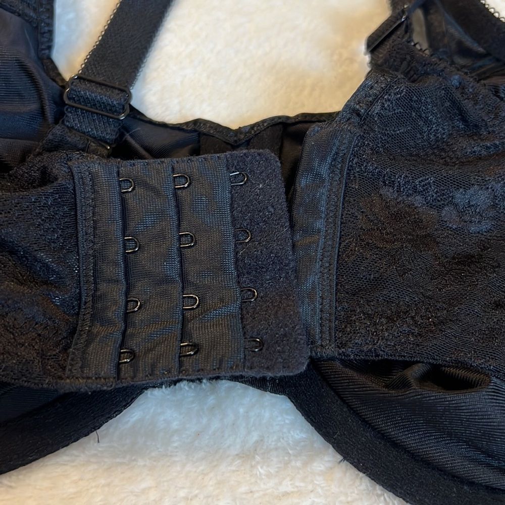 Wacoal Midnight Black Lace Bra Size 36DDD (F) - Picture 9 of 15